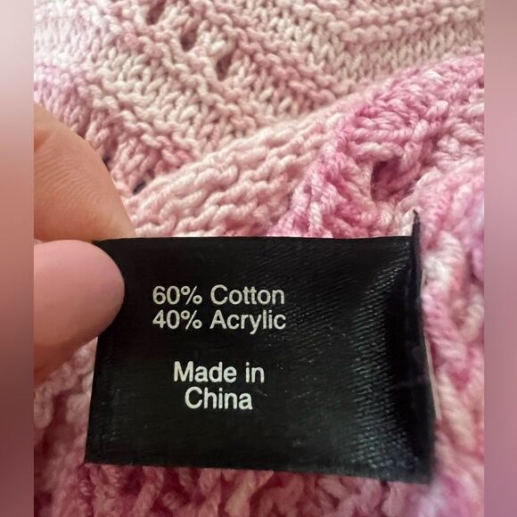 Lane Bryant pink  ombré open knit pull over sweater size 22/24 cozy feminine - Picture 7 of 7